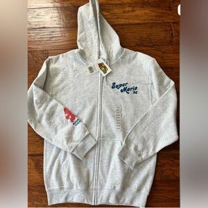 Nintendo Super Mario Light Gray Hoodie